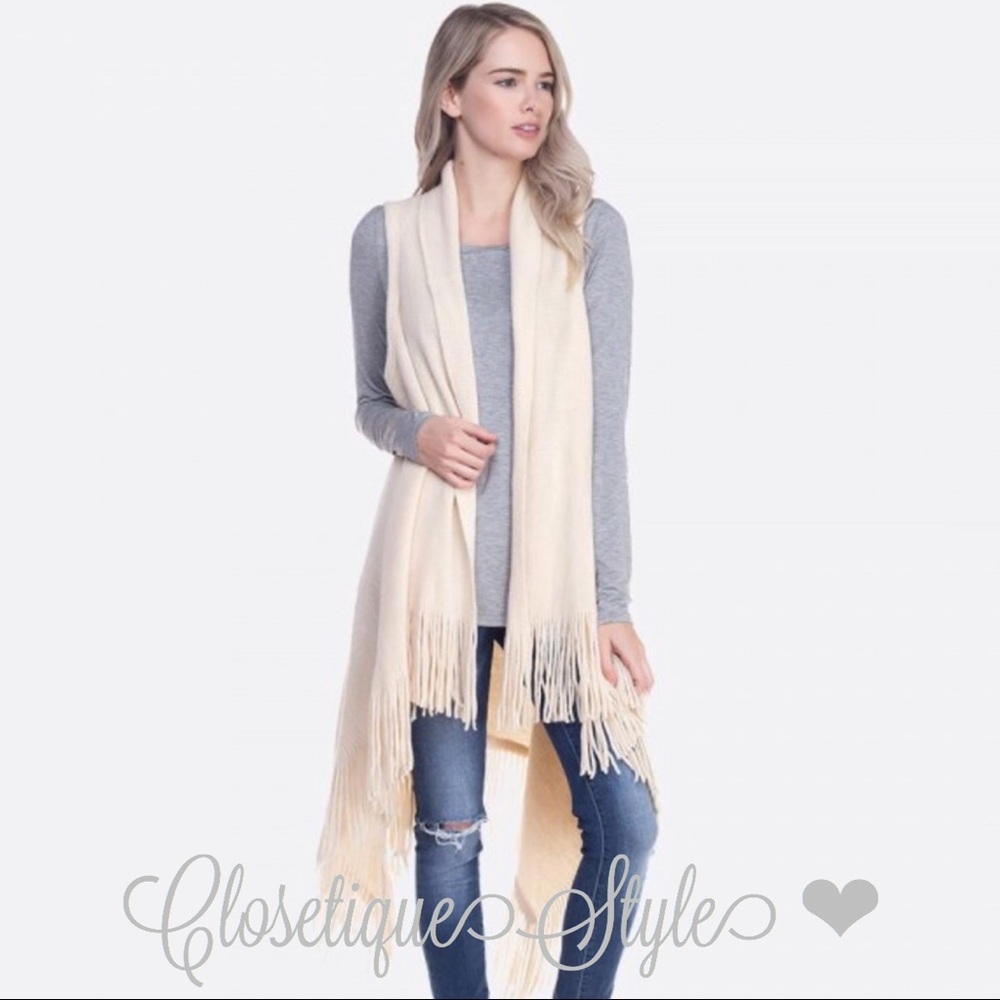 Ivory Fringe Vest